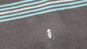 Backswing Men's Brown Striped Polo Shirt, Size L