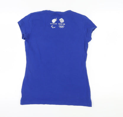 ParalympicsGB Women's Blue Cotton T-Shirt Size 12