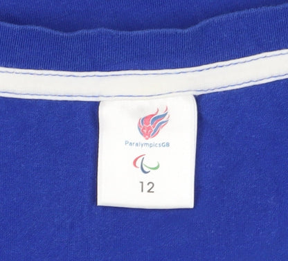 ParalympicsGB Women's Blue Cotton T-Shirt Size 12