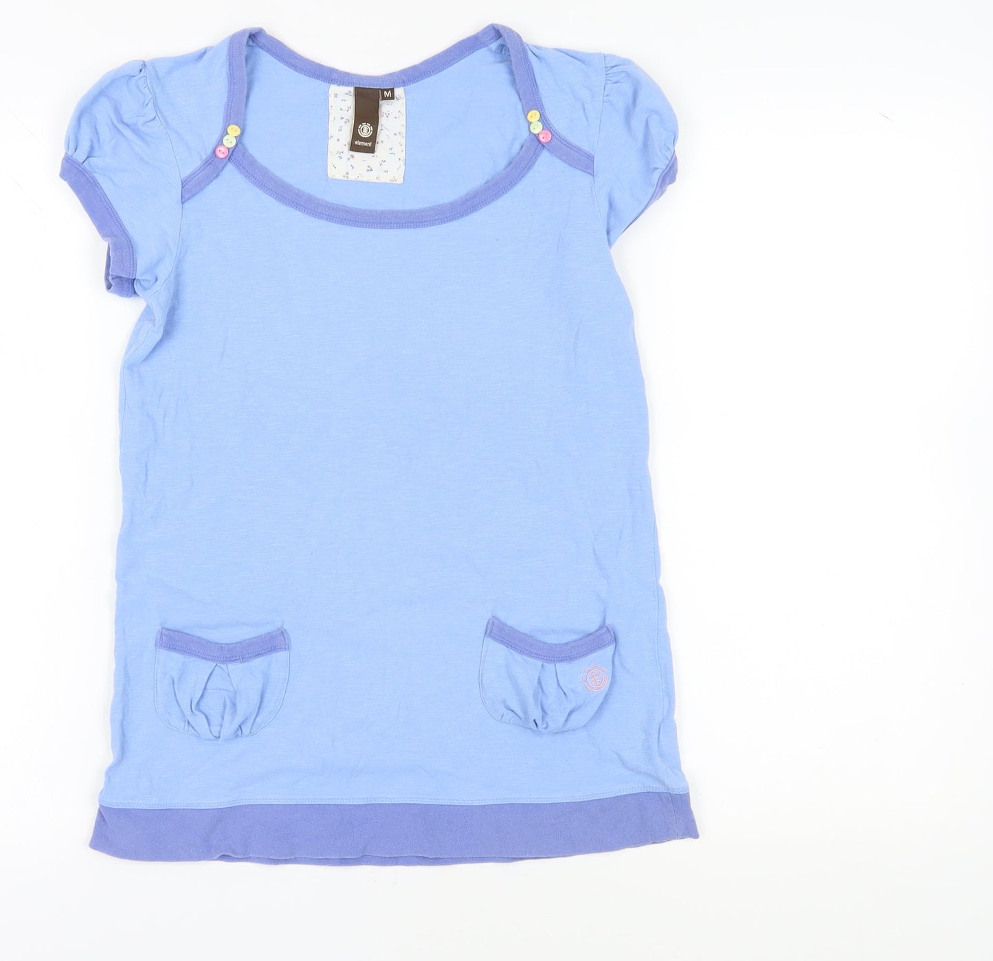 Womens UK Size M Element Blue Basic T-Shirt