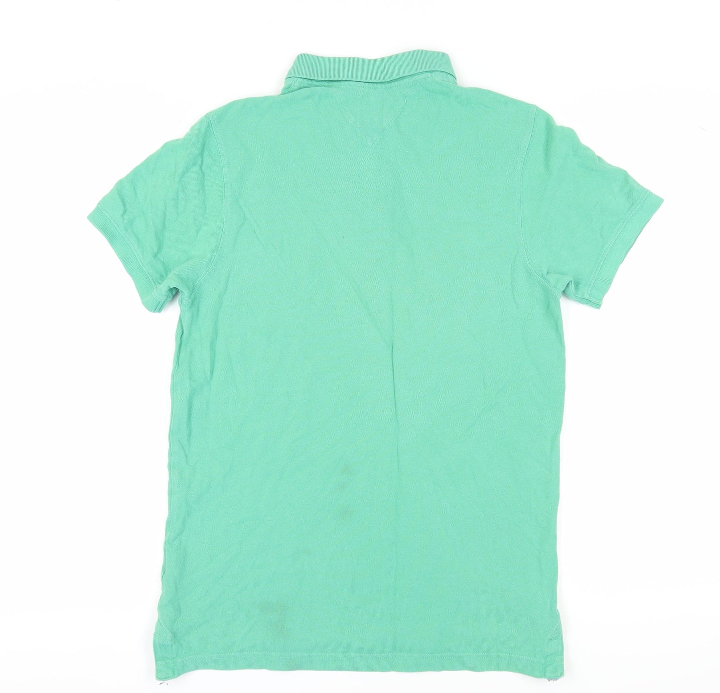 Hilfiger Denim Men's Green Polo - L, Short Sleeve, Casual