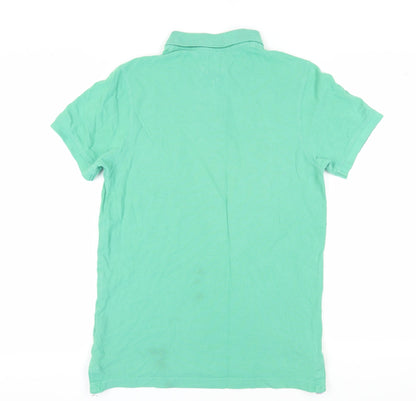 Hilfiger Denim Men's Green Polo - L, Short Sleeve, Casual
