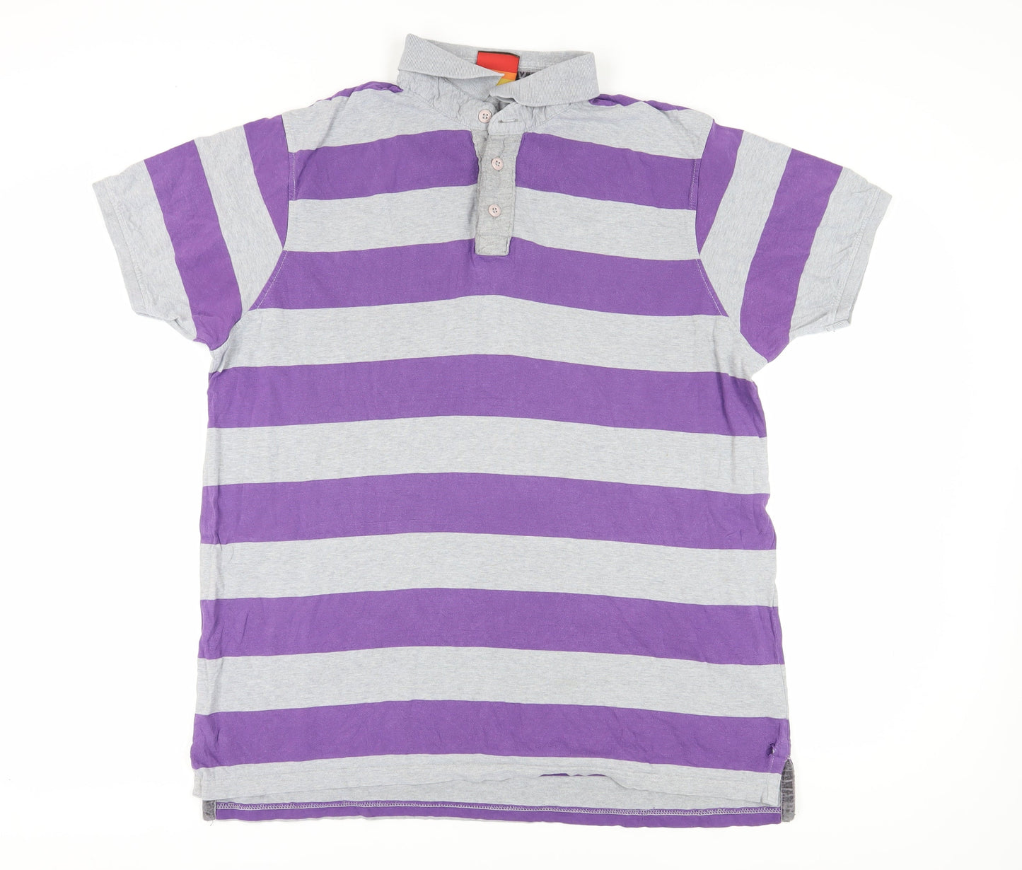 SoulCal Men's Purple Striped Polo Shirt 2XL