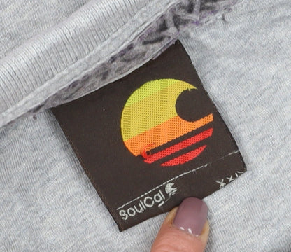 SoulCal Men's Purple Striped Polo Shirt 2XL