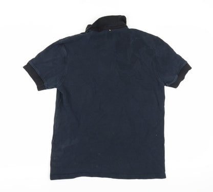 Pretzel Men's Blue M Polo Shirt, Cotton Knit