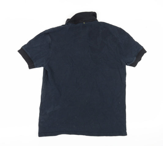 Pretzel Men's Blue M Polo Shirt, Cotton Knit