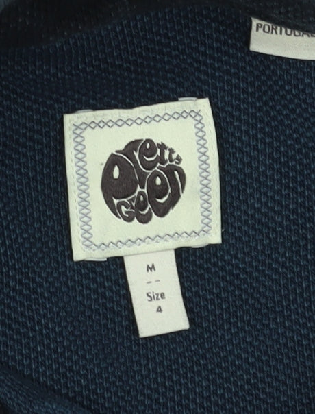 Pretzel Men's Blue M Polo Shirt, Cotton Knit