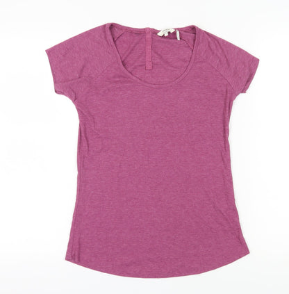 Womens UK Size 8 FatFace Purple Basic T-Shirt
