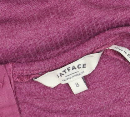 Womens UK Size 8 FatFace Purple Basic T-Shirt