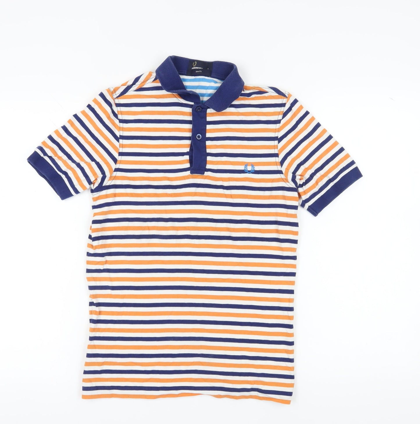 Fred Perry Men's Multicoloured Striped Polo Shirt S Slim Fit