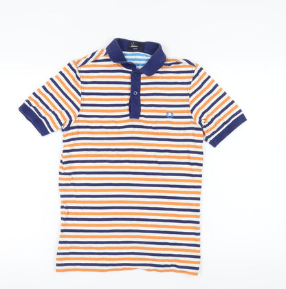 Fred Perry Men's Multicoloured Striped Polo Shirt S Slim Fit