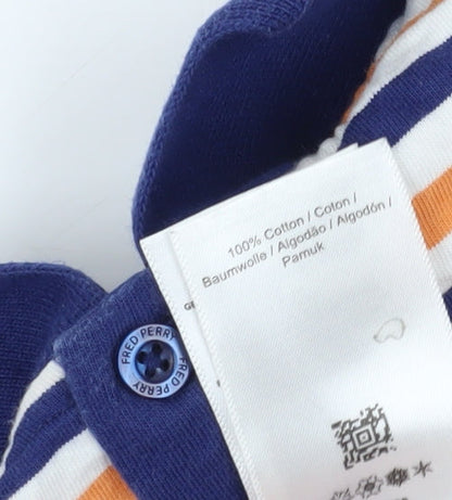 Fred Perry Men's Multicoloured Striped Polo Shirt S Slim Fit