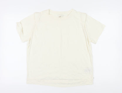 Womens UK Size M Ted Baker Ivory Basic T-Shirt