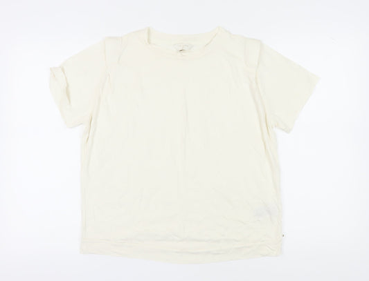 Womens UK Size M Ted Baker Ivory Basic T-Shirt