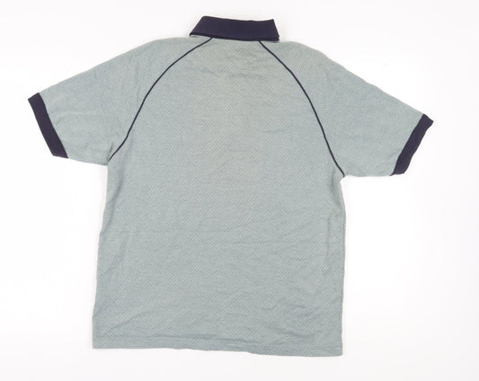 Wolsey Men's Grey Polo Shirt, Size S, Geometric