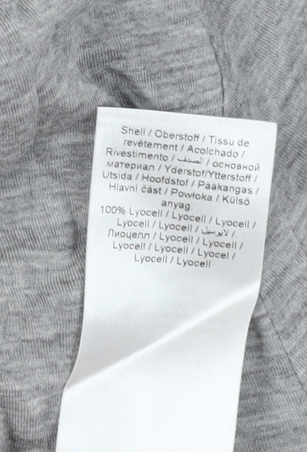 Womens UK Size S ICHI Grey Basic T-Shirt