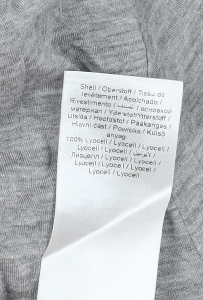 Womens UK Size S ICHI Grey Basic T-Shirt