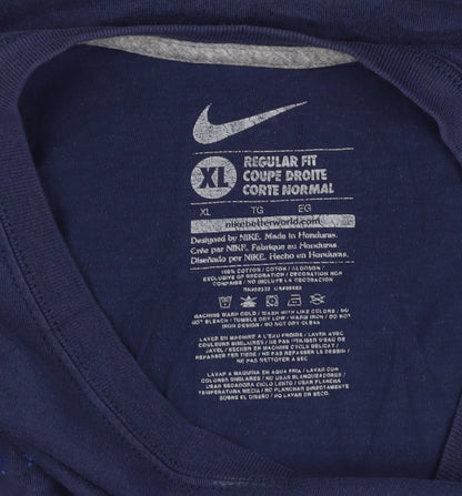 Nike Men's Blue XL Sports Graphic T-Shirt
