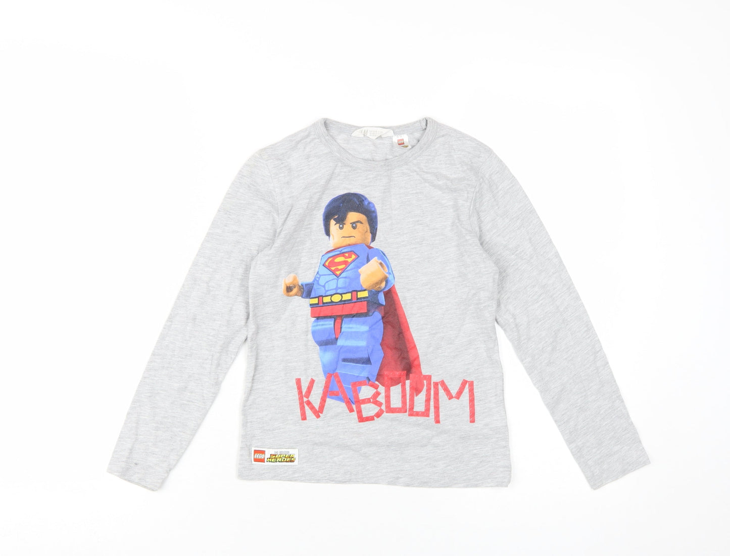 LEGO Boys Grey Superman Long Sleeve T-Shirt 6-7 Years