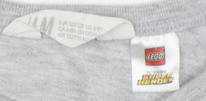 LEGO Boys Grey Superman Long Sleeve T-Shirt 6-7 Years
