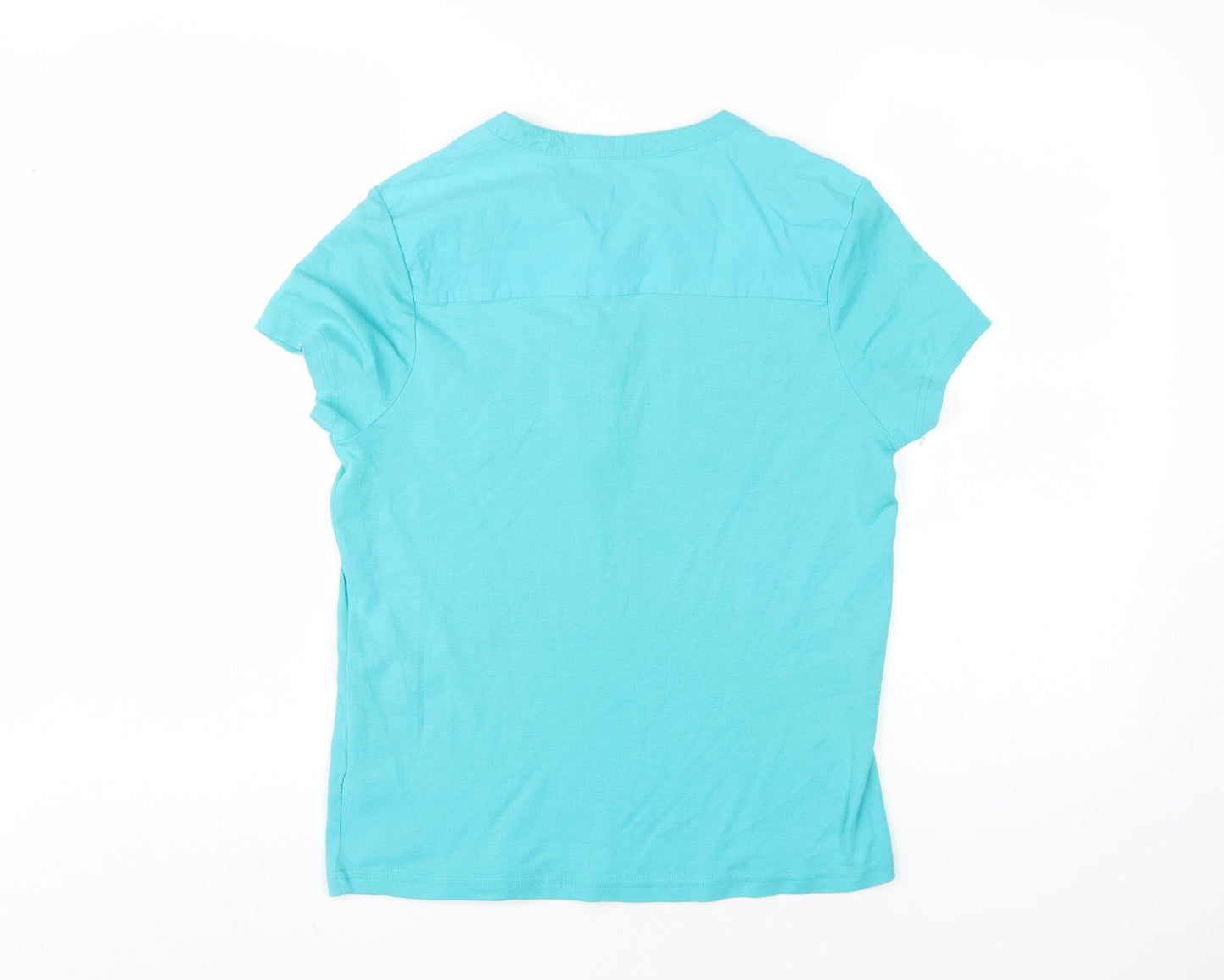 Maine New England Women's Blue Henley T-Shirt Size 14