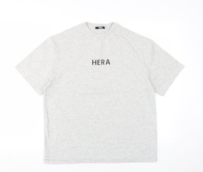 HERA Men's Grey XS T-Shirt, Short Sleeve, Crew Neck