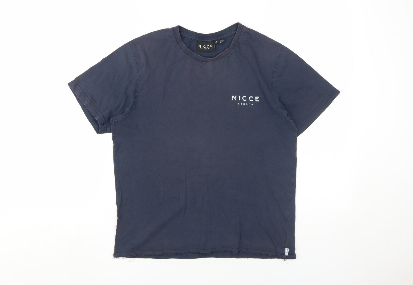 Nicce Men's Blue XS Cotton Crew Neck T-Shirt