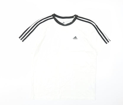 Mens UK Size S adidas White  T-Shirt