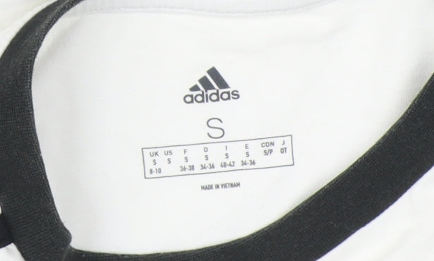 Mens UK Size S adidas White  T-Shirt