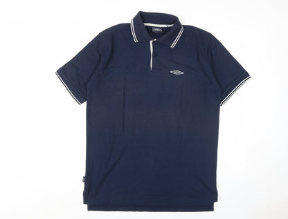 Umbro Men's Blue XL Collared Performance Polo