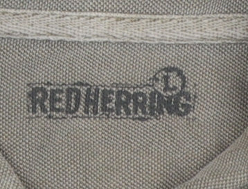 Red Herring Men's Beige Polo Shirt, Size M, Short Sleeve