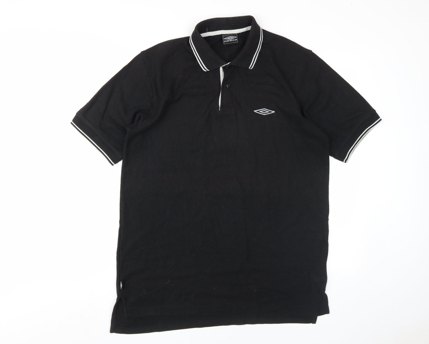 Umbro Men's Black XL Polo Shirt Solid Short Sleeve Casual
