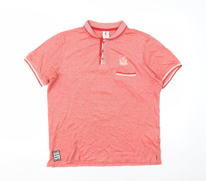 L.F.C Men's Red Medium Polo Shirt, Short Sleeve, Logo Accent