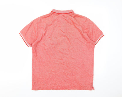 L.F.C Men's Red Medium Polo Shirt, Short Sleeve, Logo Accent