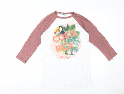 Womens UK Size 8 ASOS Multicoloured Ringer T-Shirt