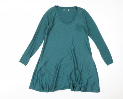 Next Women's Green Size 8 Long Sleeve Knit Dress