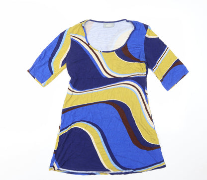 Womens UK Size 12 Wallis Blue Tunic Blouse