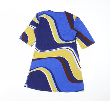 Womens UK Size 12 Wallis Blue Tunic Blouse