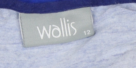 Womens UK Size 12 Wallis Blue Tunic Blouse