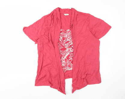 Womens UK Size 18 Marks and Spencer Red Tunic Blouse