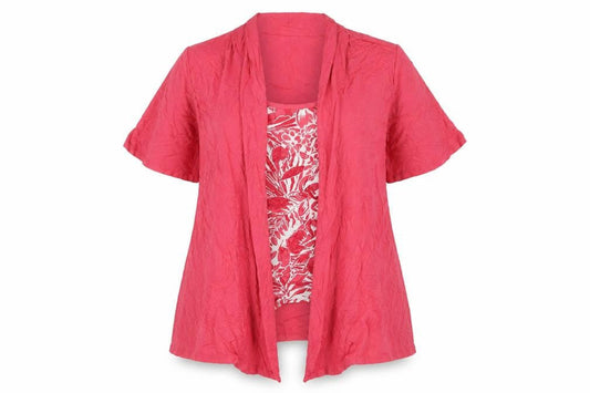 Womens UK Size 18 Marks and Spencer Red Tunic Blouse