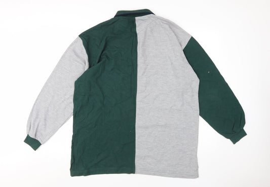 Time AM Men's Multicoloured Polo Shirt L Colourblock