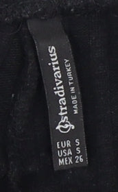 Stradivarius Women’s Black Wide-Leg Trousers S