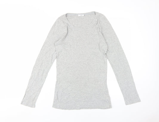 Ethel Austin Women's Grey Long Sleeve Top, Size 12