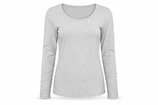 Womens UK Size 12 ethel austin Grey Basic Long Sleeve Top