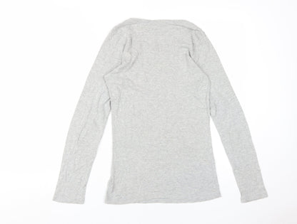 Ethel Austin Women's Grey Long Sleeve Top, Size 12