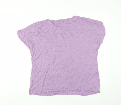 Womens UK Size 18 Marks and Spencer Purple Basic T-Shirt