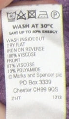 Womens UK Size 18 Marks and Spencer Purple Basic T-Shirt