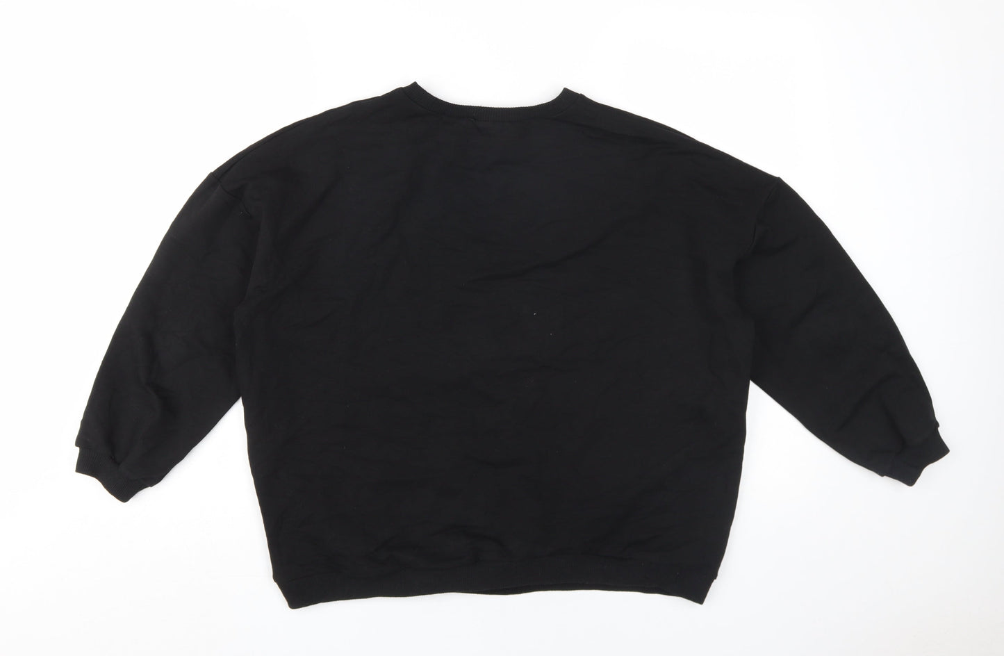 Womens UK Size 10 Boohoo Black Pullover Sweatshirt
