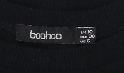 Womens UK Size 10 Boohoo Black Pullover Sweatshirt